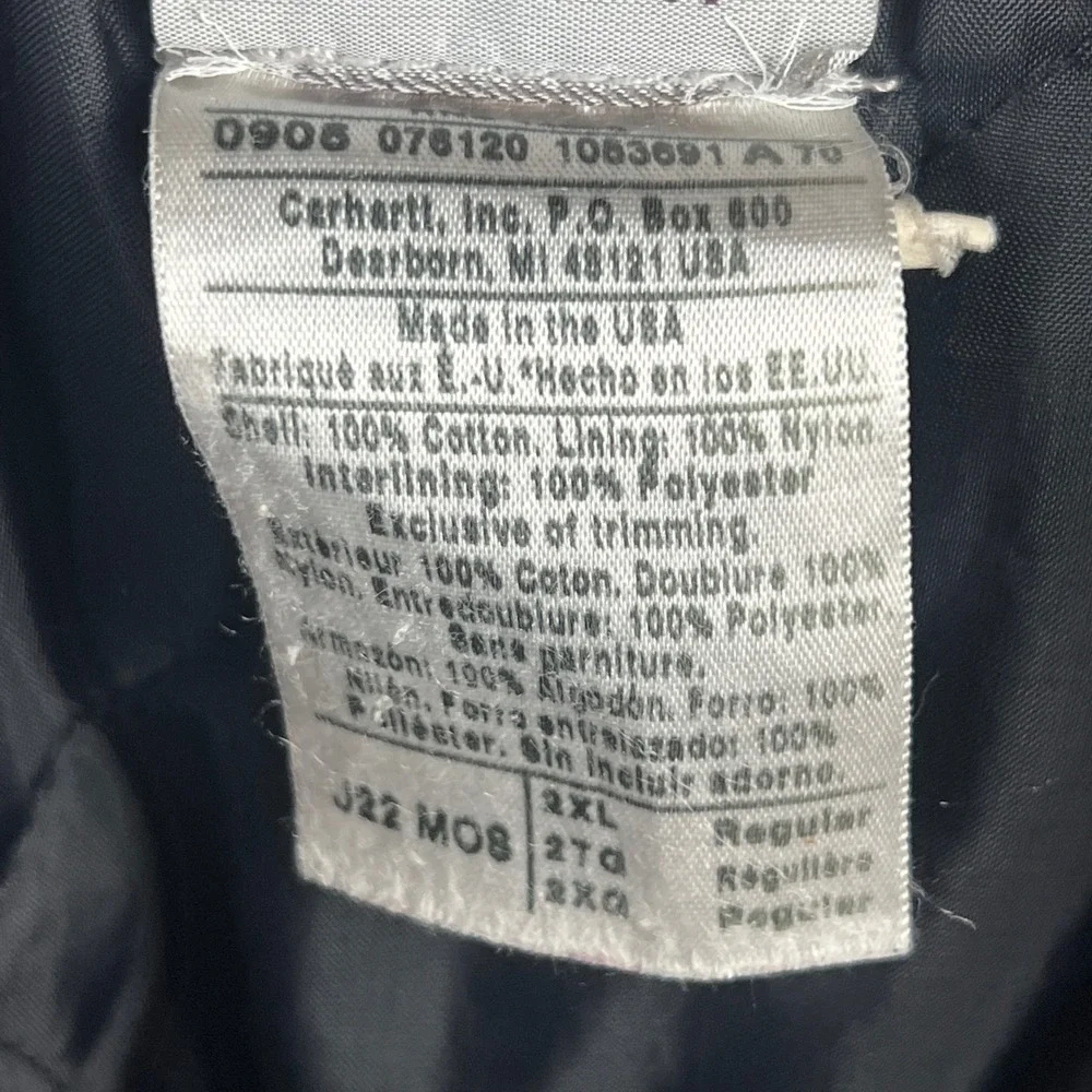 Carhartt J22 MOS Arctic Detroit Quilt Lined Sandstone Jacket Mens 2XL Green USA